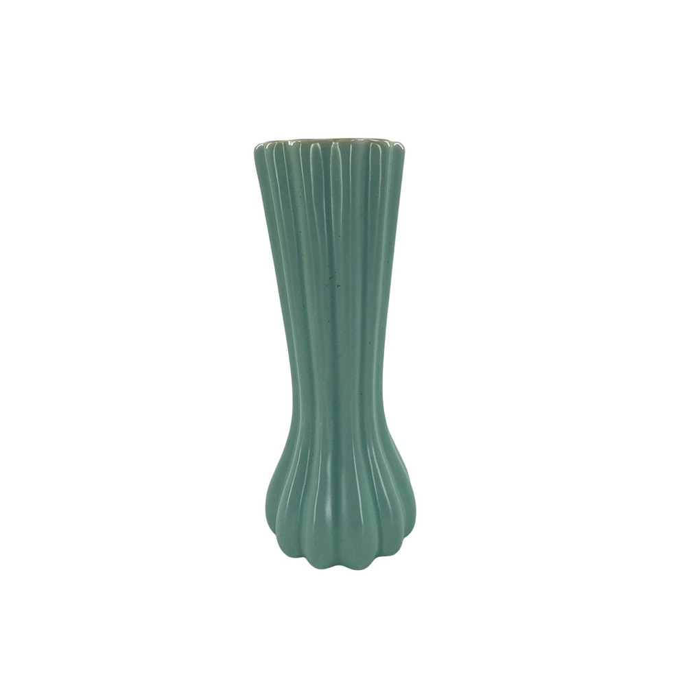 Catalina Pottery‎ Vase Unisex Small Blue Pink Fluted Bud Vase Mid Century C1 229